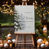 Pine Treine Winter Onederland Birthday Bem-vindo