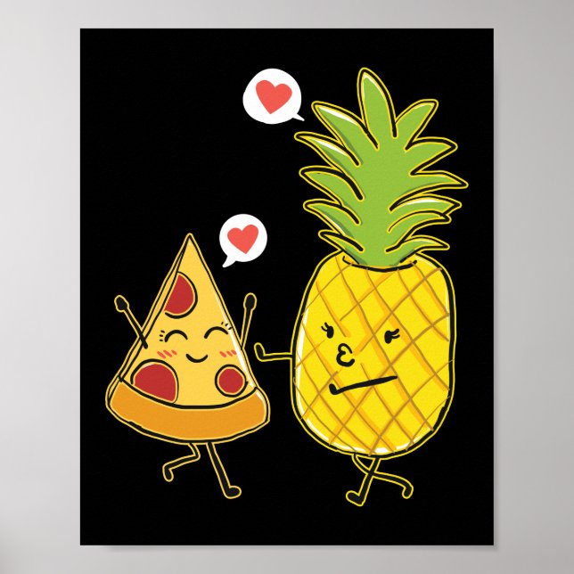 Poster Pineapple PiZza Hawaiian Pizza Pineapple Em Pizza  (Frente)