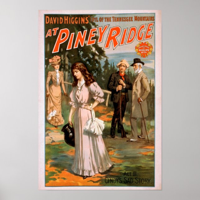 Poster Piney Ridge "Idyl of the Tennessee Mountain" (Frente)