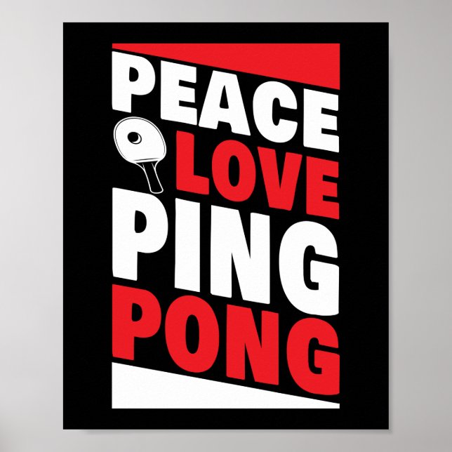 Poster Ping Pong Mesa Peace Love Ping Pong (Frente)