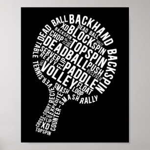 Poster Ping Pong Mesa Tênis Backspin Block