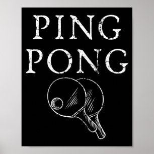 Poster Ping Pong Players Paddam Tênis Mesa Esporte Lover