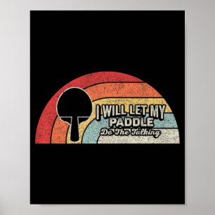 Poster Ping Pong Vintage - Tênis de Mesa de diversão