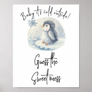 Poster Pinguim - Adivinhe a bagunça doce