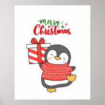 Pinguim Bonito Feliz Natal