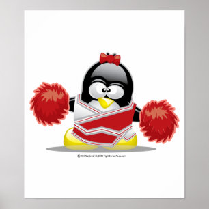 Póster Pinguim cheerleader