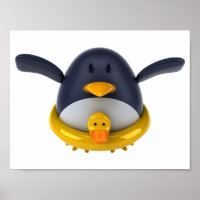 Pinguim Com Pato De Borracha