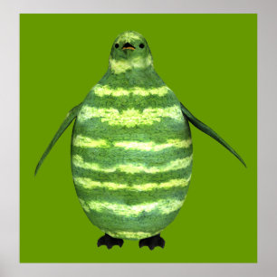 Póster Pinguim Dia da Melancia Nacional