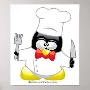 Poster Pinguim do cozinheiro chefe