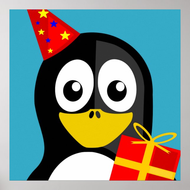 PÓSTER PINGUIM "FELIZ ANIVERSÁRIO" (Frente)