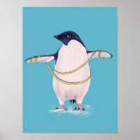 Pinguim Gordo Na Dieta Pássaro Engraçado