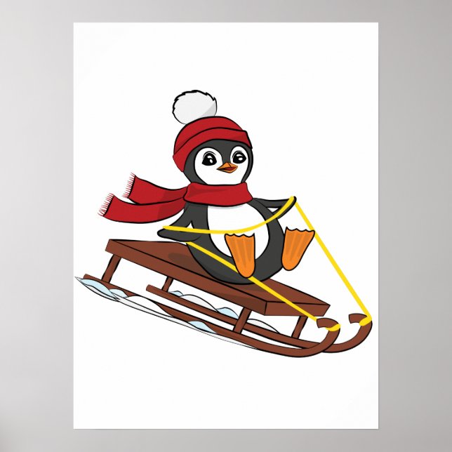 Poster Pinguim-guincho-de-neve (Frente)