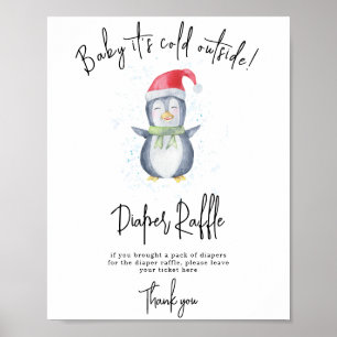 Poster Pinguim - Jogo de Raffle Fralda