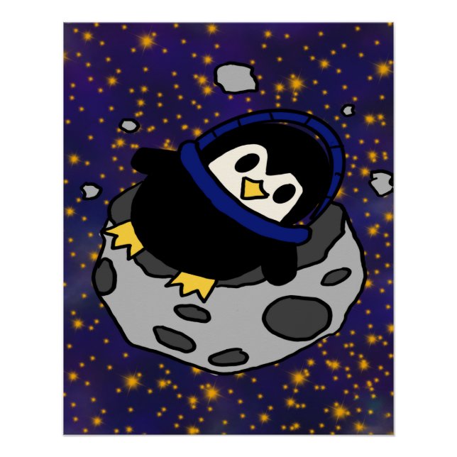 Póster pinguim-lua (Frente)