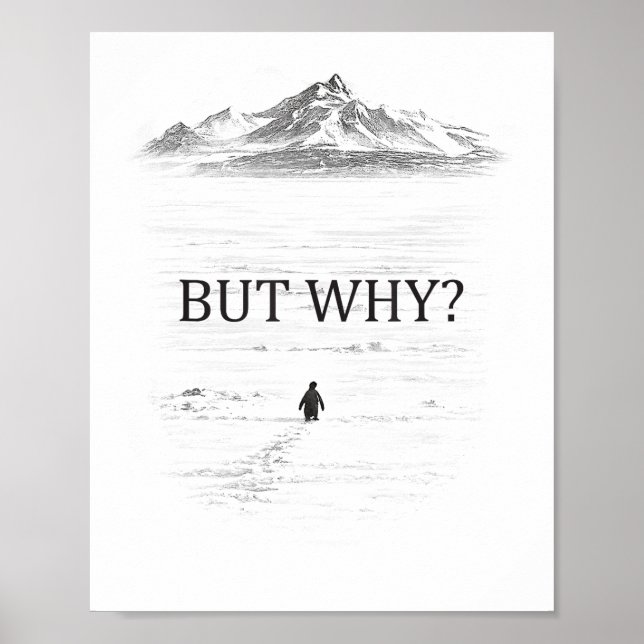 Poster Pinguim Mas Por Que Montanhas  (Frente)