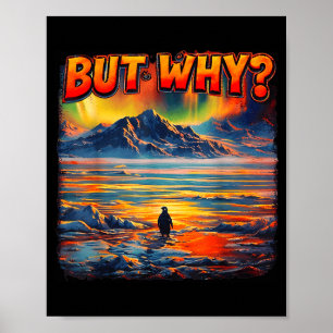 Poster Pinguim meme mas por que ir em direção às montanha