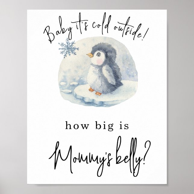 Poster Pinguim - Quão grande é a barriga de Mamãe (Frente)
