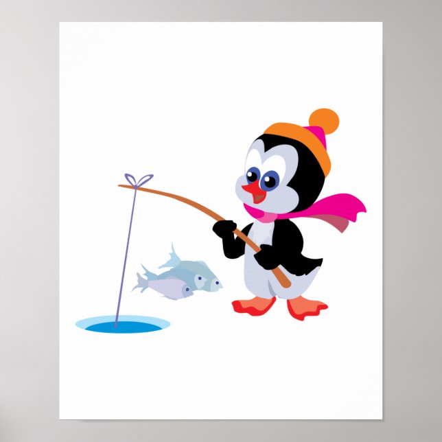 Póster pinguinho de gelo fofo (Frente)