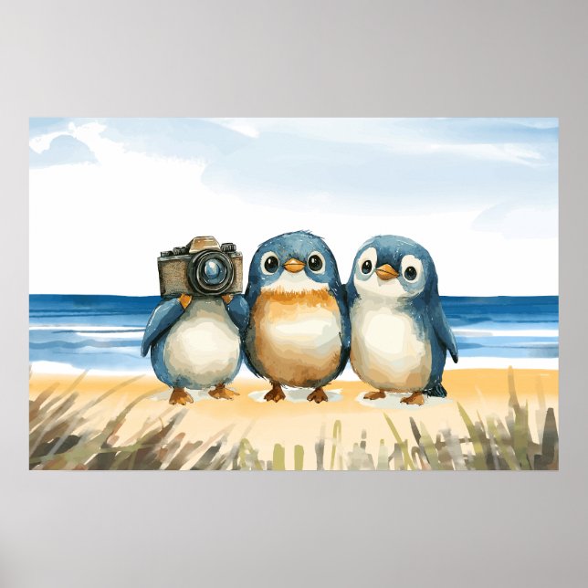 Poster Pinguins Adoráveis (Frente)