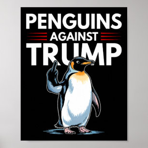Poster Pinguins Barbatanas Acima Resistem Pinguins Engraç