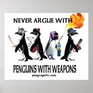 Poster pinguins com armas