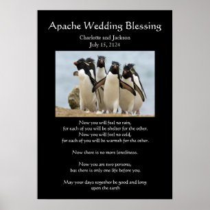 Póster Pinguins de Bênção de Casamento Apache