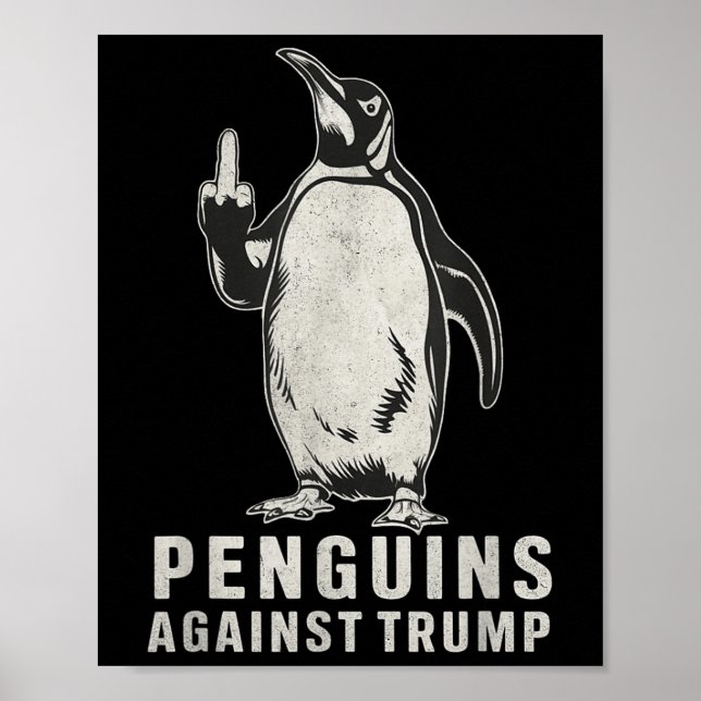 Poster Pinguins Pinguppers Para Cima Pinguins De Dedo Méd (Frente)
