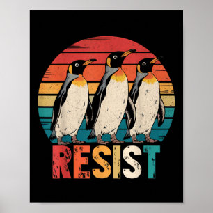 Poster Pinguins resistentes protestam contra Tarifas Ping