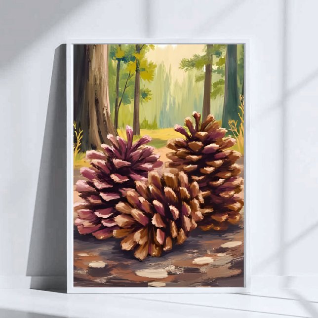 Poster Pinhas | Floresta de Outono em Aquarela (Criador carregado)