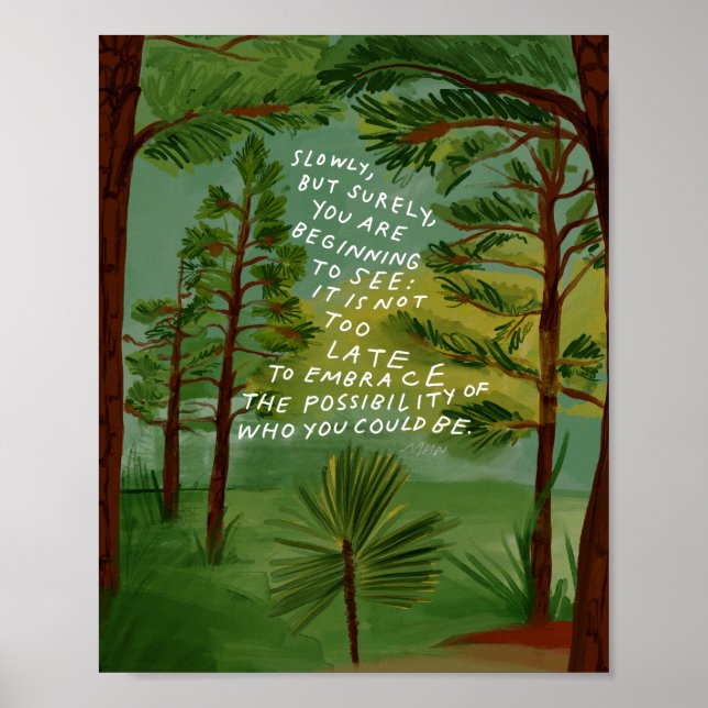Poster Pinheiro de Folhas Longas, Abrace a Possibilidade (Frente)