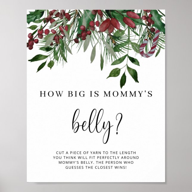 Poster Pinheiro de natal como está grande a barriga da ma (Frente)