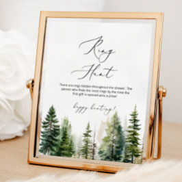 Poster Pinheiros verde-verde fazem caça ao chá de panela