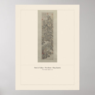 Poster Pinhos nos Vales - Wen Boren, Dinastia Ming