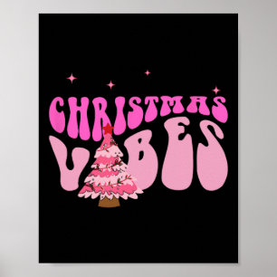 Poster Pink Christmas Vibes Natal Pijamas