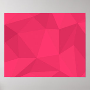 Poster Pink, cool, unique, trendy triangle illustration
