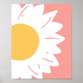 Poster Pink Daisy – Minimalist Floral Wall Art