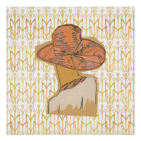 Pink e Dourada Arte Deco Flapper