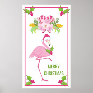 Poster Pink Flamingo Tropical Natal
