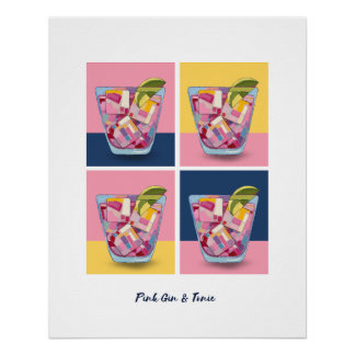 PÓSTER PINK GIN & TONIC 5 POSTER