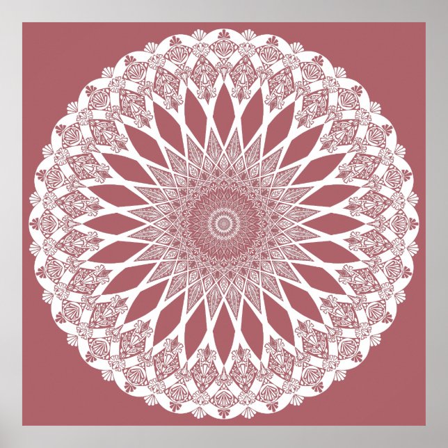 Poster Pink Madder Tristyns Mandala (Frente)