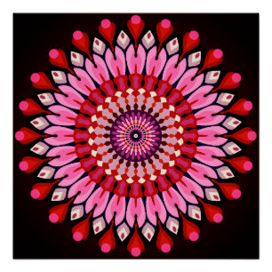 Póster Pink Mandala
