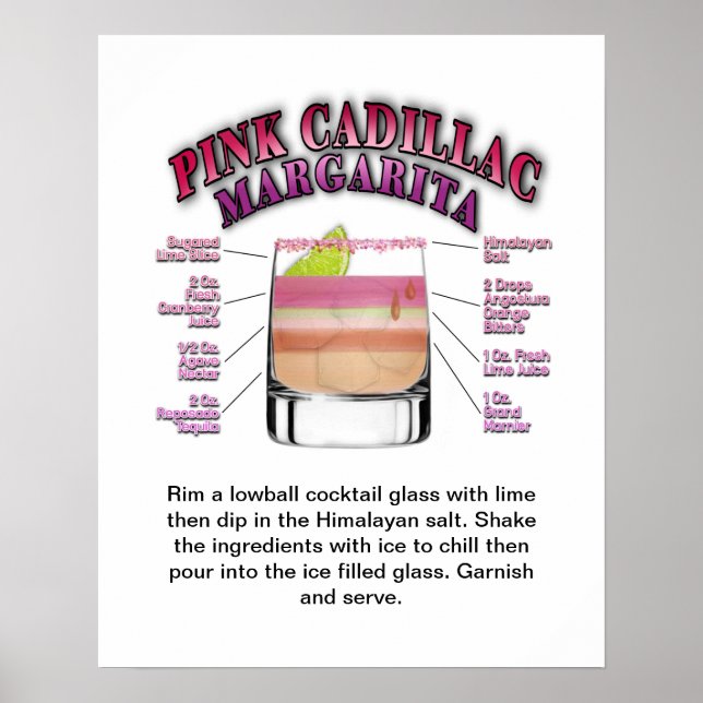 Poster PINK MARGARITA Coquetel Recebe Arte (Frente)