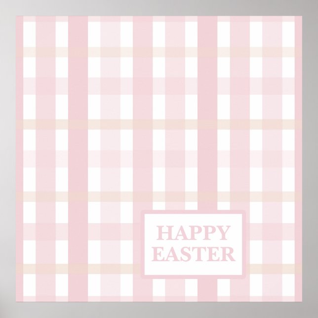 Poster Pink Mix Plaid (Frente)