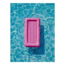 Pink Pool Float - Summer Relaxation Scene