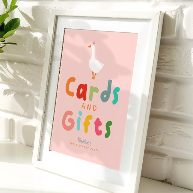 Poster Pink Silly Goose Birthday Cards and Gifts  (Criador carregado)