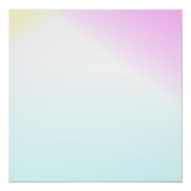 Póster Pink & Sky Blue Modern Gradient Art Wall Poster (Frente)