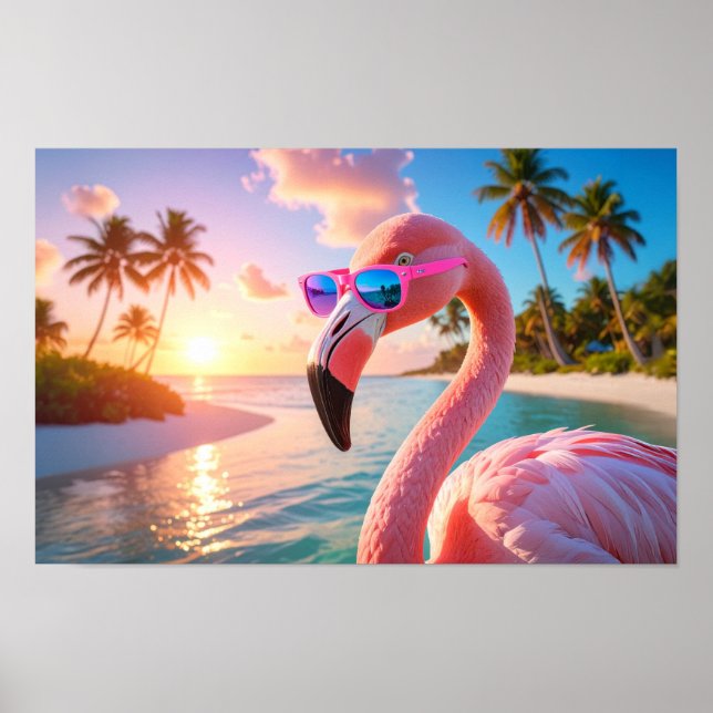 Poster PINK THINKER - Flamingo PINK (Frente)
