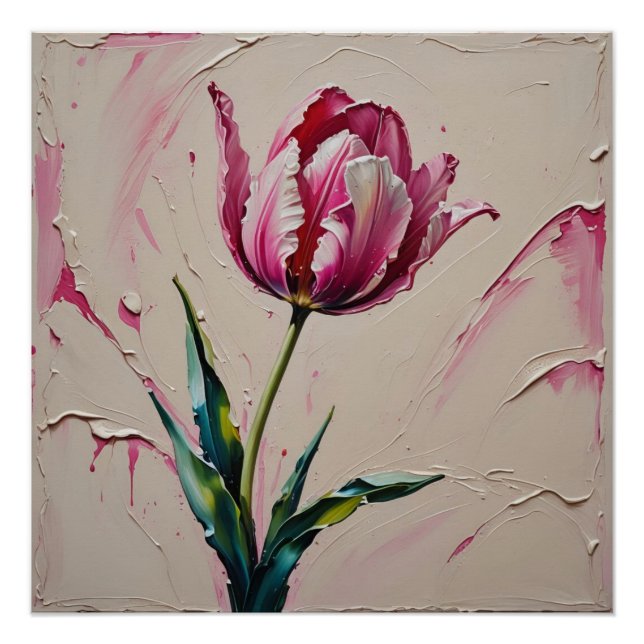 Póster pink tulip (Frente)