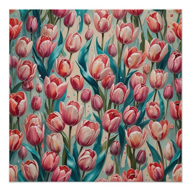 Póster pink tulips (Frente)