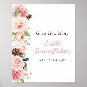 Poster Pink Winter Imagina Quantos Pequenos Flocos De Nev